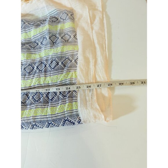 Francescas Lightweight Boho Tassel Scarf Geometric Print Cream Pastel Summer - Picture 9 of 15